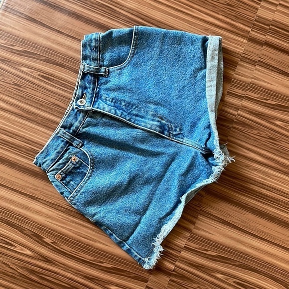 STEEL Jean Cut Off Shorts Size 7 - Picture 2 of 9